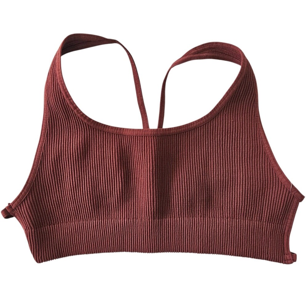 Free People Intimately Women's Sunset Strappy Racerback Bra Choco Wine XS/S NEW